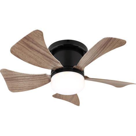 Ceiling Fan Hines Black-Wood with LED & Remote