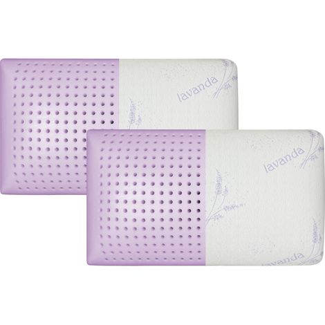 Guanciale Memory Profumato Aromaterapia Anatomico Cuscino Letto Saponetta Traspirante Memory Foam Anallergico Lavanda - 2 Cuscini