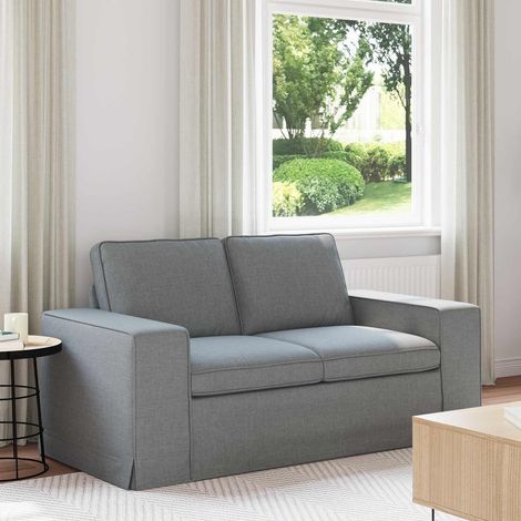 Sofa Hellgrau 162 x 80 x 82 cm Stoff