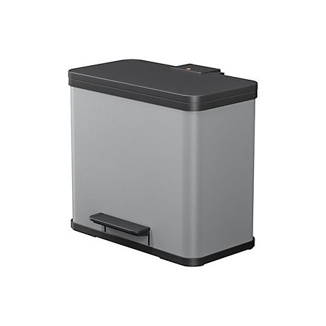 Hailo Cubo de basura a pedal Oko Trio Plus Tamaño L 3x9 L Plateado 0633-220 (1/5)