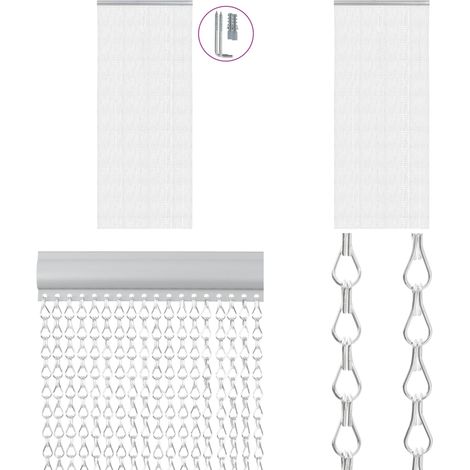 Türvorhang aus Ketten 90x200 cm Aluminium - Fliegengitter - Türvorhang - Insektenschutz - Alu Vorhang - Fensterdeko - Home & Living (1/5)