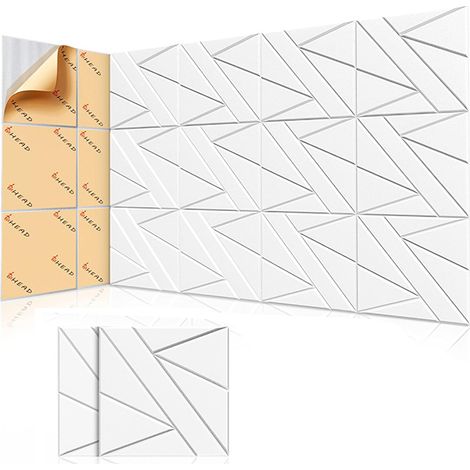 Panneaux Muraux Acoustiques Autocollants 12pcs 30x30cm, Isolation Phonique et Absorption Sonore, DIY à Découper pour Home Studio, Home Cinéma (1/5)