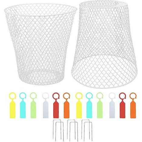 Protection extérieure pour plantes, tente de jardin, filet de protection pour pots de fleurs, cage de protection en fil de fer pour empêcher les lapins d'entrer (lot de 2). (1/5)
