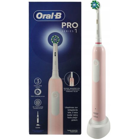 Oral-B Pro 1 Pink Cross Action Elektrische Rotationszahnbürste