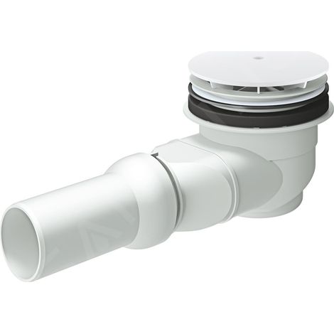 Jeu de vidange 49534 pour receveur de douche sortie horizontale blanc alpin (1/4)