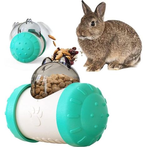 Balles de friandises interactives pour lapins, roulez et poussez, à utiliser avec des carottes en dés, des herbes séchées ou des fruits secs, balles de friandises pour lapins, cochons d'Inde, chinchil (1/5)