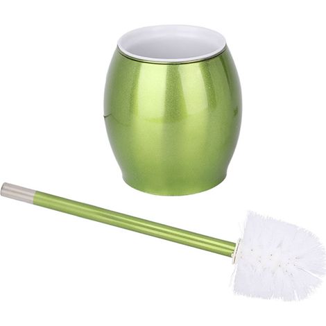 Porte-brosse de toilette en acier inoxydable - base ronde (vert) (1/5)