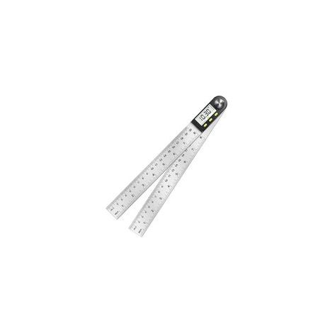rapporteur d'angle numérique, mesure d'angle de 0° à 360°, jauge d'angle en acier inoxydable avec écran LCD, règle en acier inoxydable pour le travail du bois, les devoirs, la construction (1/4)