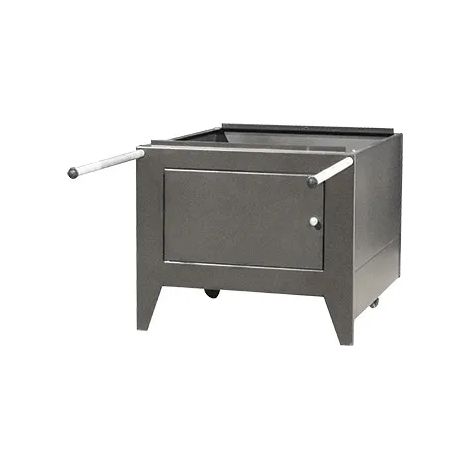 Carrello in inox per forni a combustione separata con ruote Rossofuoco - Serie 65 (1/2)
