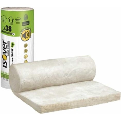 Isover AcustiPAR 4+ – rotolo in lana di vetro termoacustica 45-70 mm - Misura: 70 mm - 0.60x10 m - 12 mq rotolo (1/5)