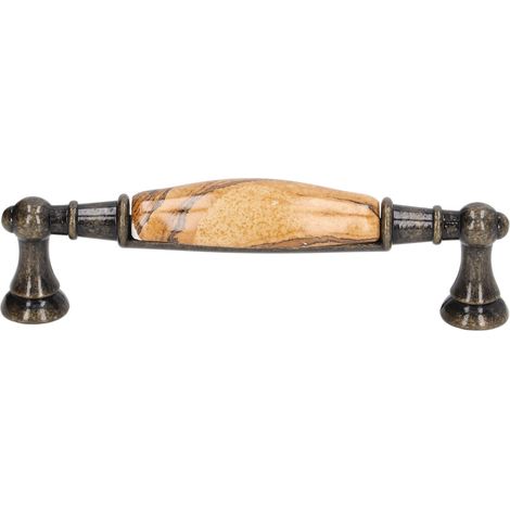 Poignées en céramique couleur marbre antique pour portes d'armoires, portes de placards de style européen, poignées de tiroirs minimalistes américains, poignées en bronze antique (1/5)