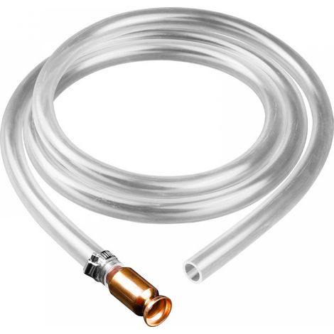 Keyoung – Tuyau de pompe à siphon 1,8 m – Pompe manuelle en PVC – Débit 15,8 L/min – Tête en cuivre sans plomb – Pour essence, diesel, eau (1/5)