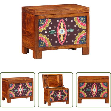 vidaXL Akazienholz -  Aufbewahrungsbox Mehrfarbig 50 x 30 x 40 cm Massivholz Akazie (1/5)