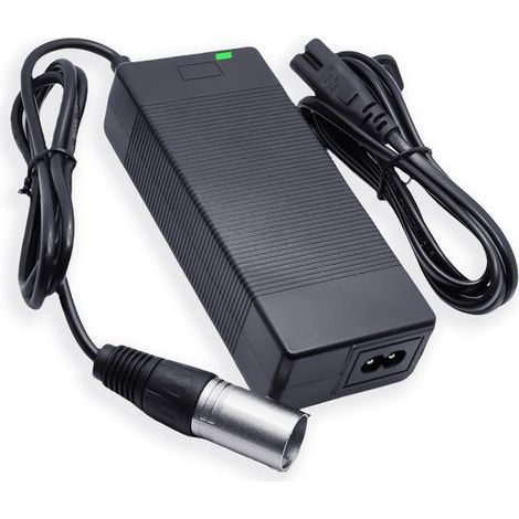 Chargeur XLR 3 broches 36 V compatible avec les vélos électriques Swagtron EB6, Heybike Cityscape, Giant, Ecotric Starfish Dolphin Peacedove 20 pouces.