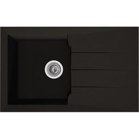 Lavello - Resina BMC - Nero - Da incasso - STRADOUR - Alineo 1C - 81 x 50 cm (1/2)