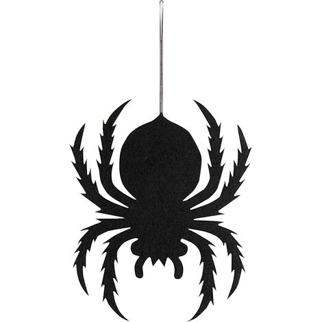 Pendentif En Bois - Décoration Festive Halloween Maison Café Bar - 22 x 27 x 1 cm - Noir