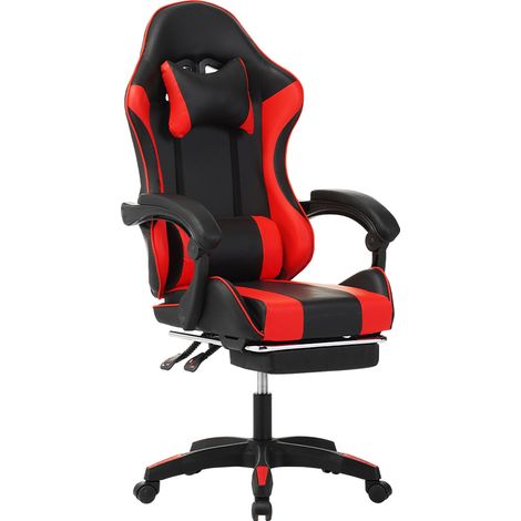 Fauteuil Gamer Ergonomique - Siège Gamer - Inclinable 90°-135° - Appui-tête - Rose - 150 kg (1/5)