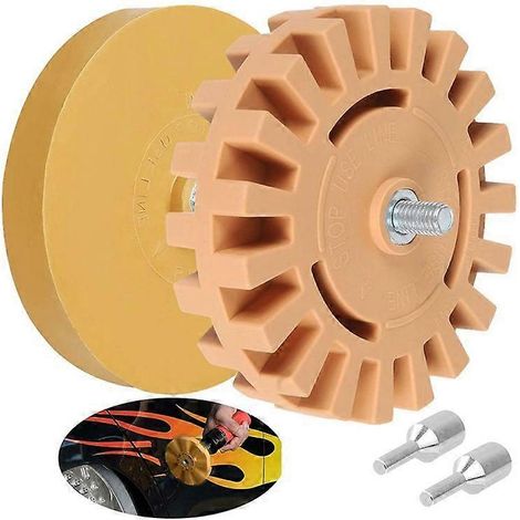 Lot de 2 gommes en caoutchouc pour enlever les autocollants et films adhésifs de carrosserie (100 mm + 88 mm) (1/5)