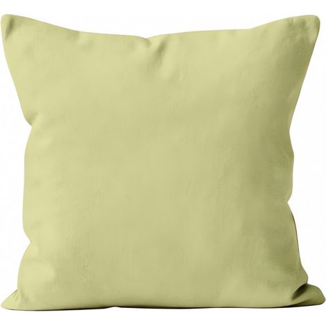 Housse de coussin 60X60 cm ALIX vert citron, par Soleil d'ocre