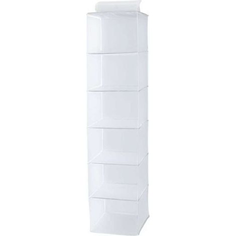 Compactor - Organizador colgante 30x30x128 cm, 6 compartimentos, blanco RAN2981 (1/2)