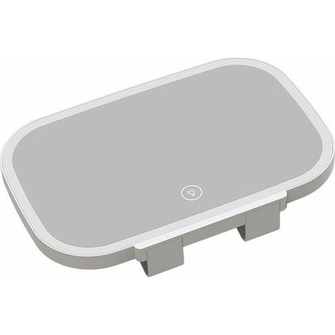 Car Sun Visor Vanity Mirror with LED Lights Makeup Mirror Sun Visor Cosmetic Mirror with Touch Screen 3 Lighting Modes for Car Truck SUV - White Lighting