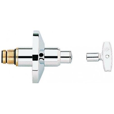 GROHE Tête de robinet 11550, DN 15, pour robinets encastrés DN 15, clé à douille, capuchon fermé, rosace coulissante, chrome, 11550000