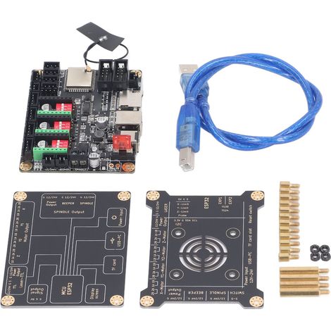 Carte mère pour machine de gravure laser MKS DLC32 V2.1, contrôle hors ligne 32 bits WIFI TS24/TS35-R, carte mère universelle pour machine de gravure laser de bureau DIY + étui de protection (1/5)