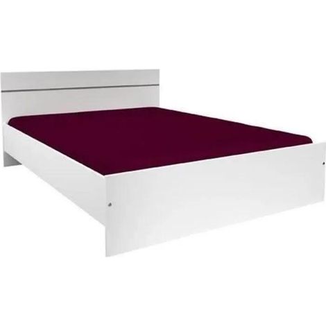 Parisot Boston Erwachsenenbett Zeitgenössisch Weiß 140x190 cm
