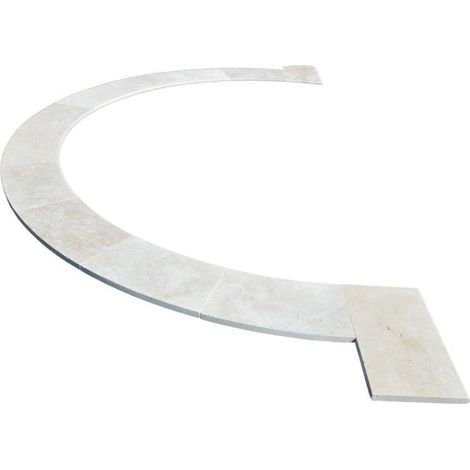 Margelles pour Bain Romain Travertin Beige Clair 1er choix 150x33x3 cm - À l'unité - Ti'ma Stone (1/3)