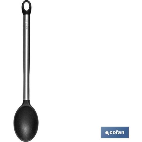 Cucchiaio da cucina Modello Neige  Realizzato in silicone con manico Inox  Dimensioni: 34 cm  Resistente fino a 220 °C (1/4)