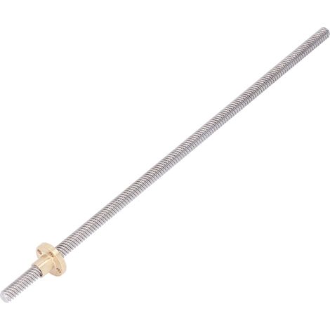 Tige filetée linéaire 300mm en acier inoxydable T8, 5 jeux avec écrou en laiton pour imprimante 3D, vis de précision (1/5)