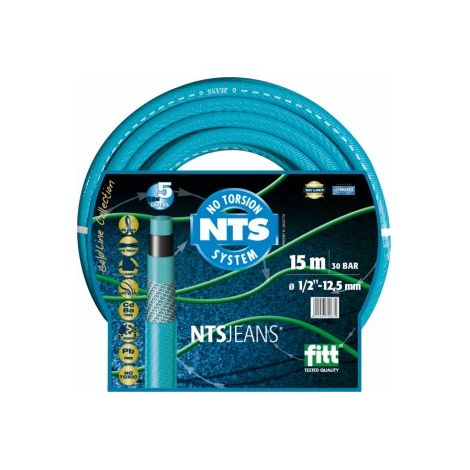 FITT NTS JEANS 5/8" (15mm) 25 m - Robuster und Flexibler Gartenschlauch für eine Intensive Nutzung