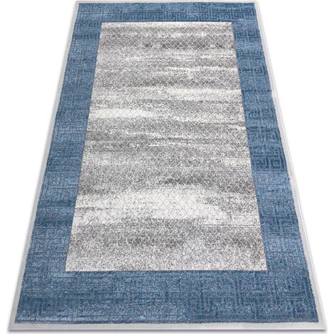Tappeto NOBLE moderno  1512 68 Telaio, greco vintage - Structural due livelli di pile crema / blu beige 140x190 cm