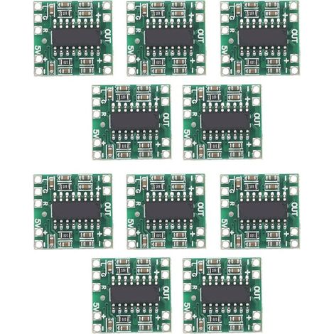 Convient aux mini-amplificateurs numériques PAM8403 (lot de 10), 2 x 3 W, classe D, alimentation de 2,5 V à 5 V, idéal pour les projets audio DIY. (1/3)