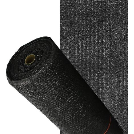 Malla Sombreo Rollo 4 x 50 metros, Reduce Radiación, Protección Jardín y Terraza, Regula Temperatura, Color Negro (1/5)