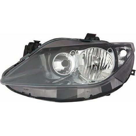 Phare avant gauche noir H7/H7 Seat Ibiza 4 6J5, 6P1 phase 1 2008-2012
