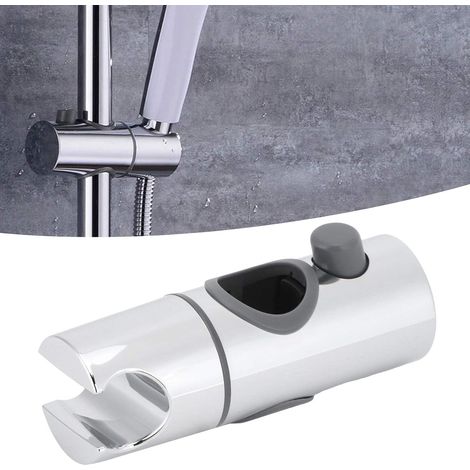 Support de pomme de douche réglable, pour barre coulissante de 25 mm, fourniture de salle de bain (11 x 3,6 cm) (1/5)