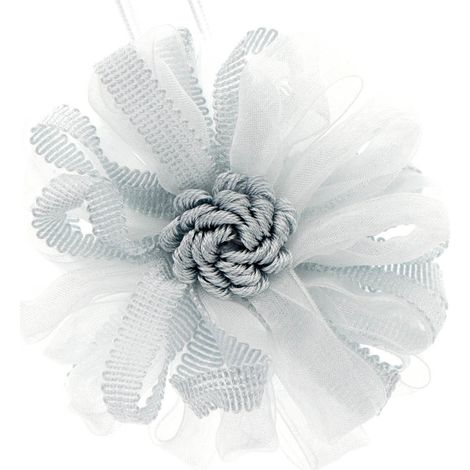Embrasse à rideaux aimantée 9cm Blanc/Gris - BOULET (1/3)