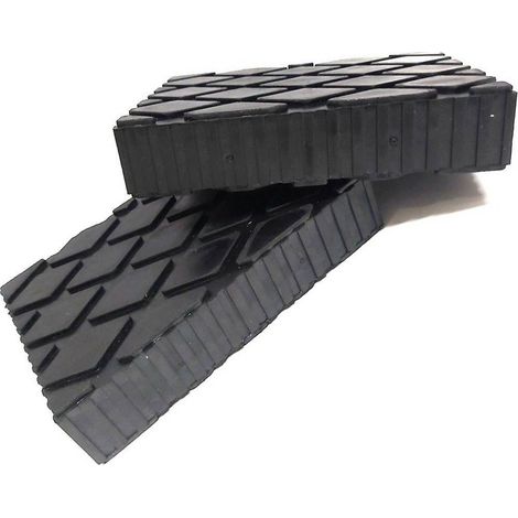 TrAdE Shop Traesio - Set 2 Pezzi Tamponi Di Gomma Per Ponti Sollevatori Tampone 16 X 12 X 3.5 Cm - (1/5)