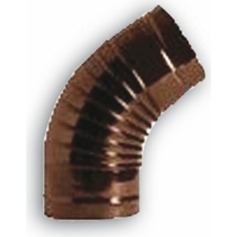 Gomito a 90o per Tubi Stufa   12 cm colore Marrone in lamiera porcellanata