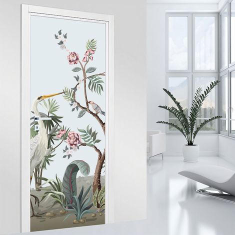 Stickers pour porte - Jungle - 63 x 205 cm - Adhésif MAT (1/2)