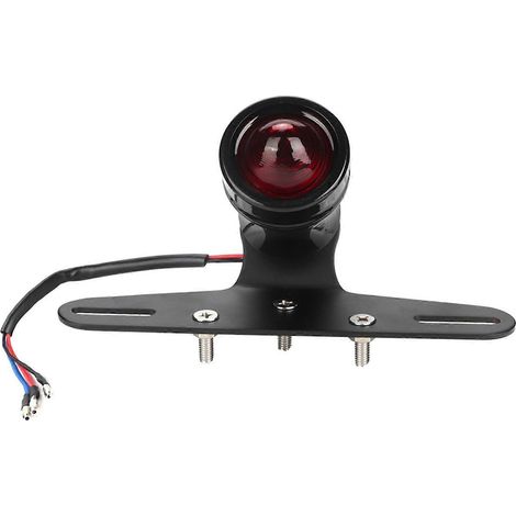 Feu arrière universel rétro à LED pour moto, feu stop/frein à lentille convexe (1/4)