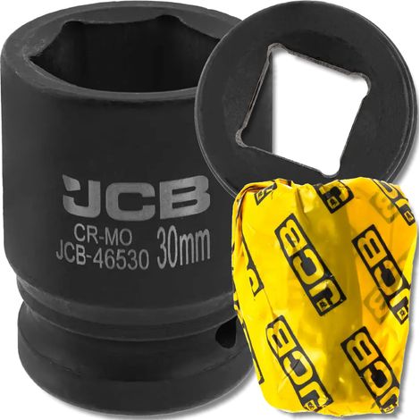 Bussola a impatto JCB da 3/4" 30 mm a 6 punte in acciaio Cr-Mo