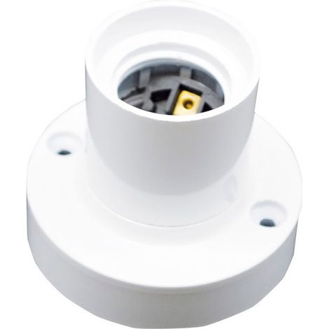 Portalámparas superficie e27 4a 250 v blanco ø67 x 57 mm