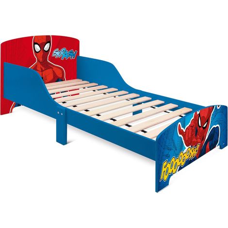 Spiderman Lettino per Bambini 70x143x60cm con sponde di sicurezza - Ideale dai 3 Anni
