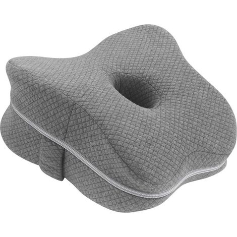 Kniekissen, orthopädisches Beinkissen aus Memory-Schaum bei Ischias, Hüftschmerzen, Beinschmerzen, Knieschmerzen, Schwangerschaftskissen, dunkelgrau (1/5)