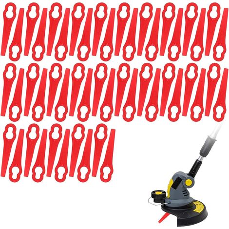 50 Lames Coupe-Bordure, Plastique Robuste, Compatible 18V, Pour Jardinage (1/5)