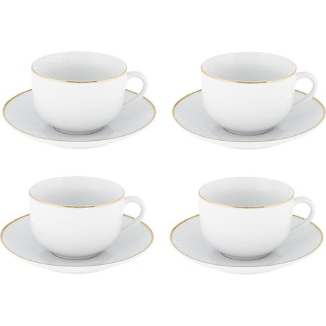 Set 4 tazze da tè in porcellana elegante Gold Chic (1/3)