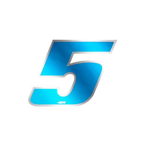 Numeri Gara Anodizzati 27 x 37 mm - Numeri: 5 - Colore: BLU