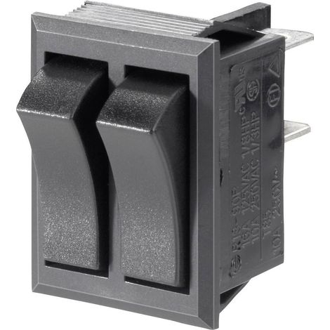 TRU COMPONENTS 1587546 Interrupteur à bascule TC-R13-90PAA-01 250 V/AC 10 A 2 x Off/On à accrochage